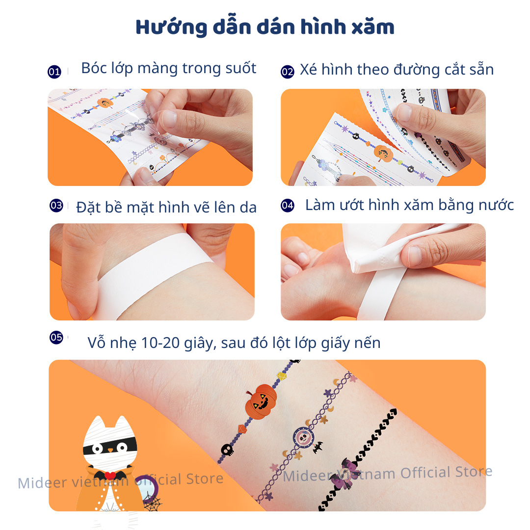 Hình Dán Chủ Đề Halloween Mideer Middle-Halloween Dress up Sticker Pack 3+ (2)