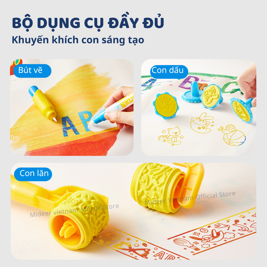 Thảm Vẽ Tranh Màu Nước Mideer Magic Water Doodle Mat (8)