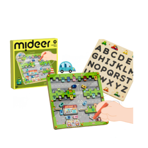 Bảng Gỗ Mê Cung Chữ Cái Mideer Magnetic Maze- Parking Lot 3+